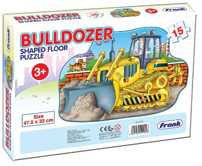 Frank 15102 Play And Learn Shaped Floor Puzzles Bulldozer