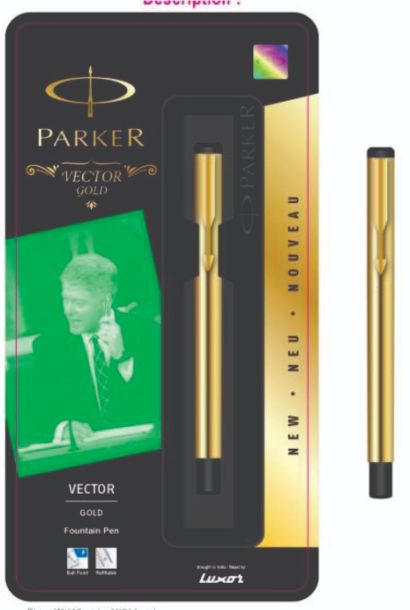 Parker Vector Gold Fountain GT