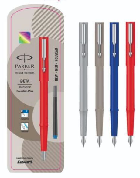 Parker Beta Standard Fountain CT ( W/O Converter) With Free One Ink Cartridge