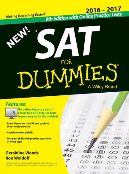 Wileys NEW SAT for Dummies, with Online Practice, 9ed, 20162017