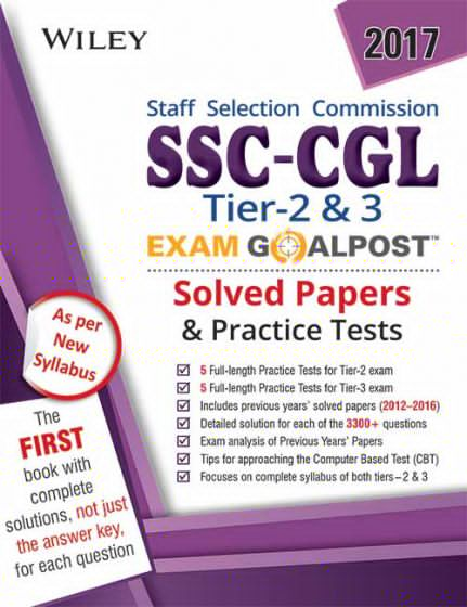 Wileys SSCCGL Tier 2 & 3 Exam Goalpost, Solved Papers and Practice Tests | BS