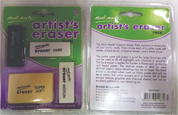 Mont Marte Artist Eraser 4 pc