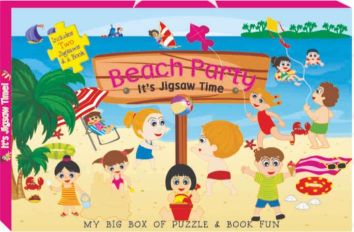 Art Factory My Big box of Puzzle & Book Fun Beach Party its jigsaw Time