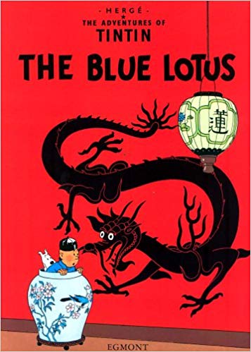 EGMONT CHILDRENS BOOKS TINTIN BLUE LOTUS