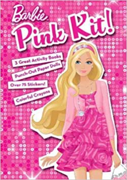 EURO BOOKS BARBIE PLAY WITH COLOURS PINK