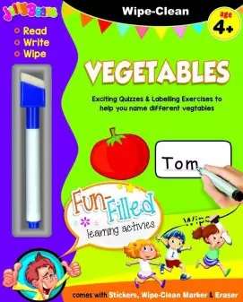 JBD PRESS JUNIOR JELLY BEANS WRITE & WIPE VEGETABLES AGE 4+