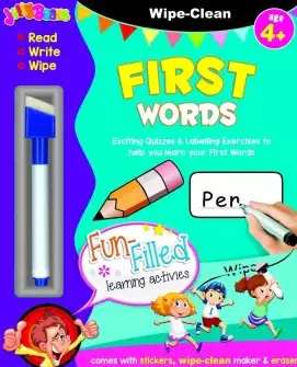 JBD PRESS JUNIOR JELLY BEANS WRITE & WIPE FIRST WORDS AGE 4+